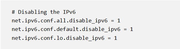 now disable ipv6 on linux server