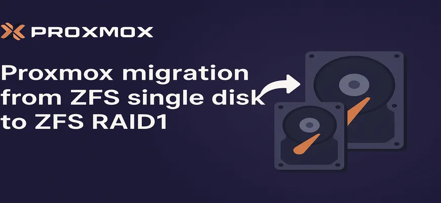 Proxmox migration from ZFS single disk to ZFS RAID1