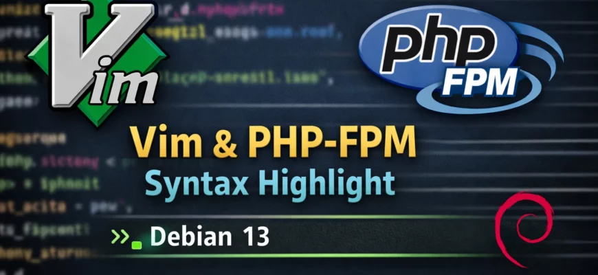 Vim syntax highlighting for PHP-FPM configuration on Debian 13
